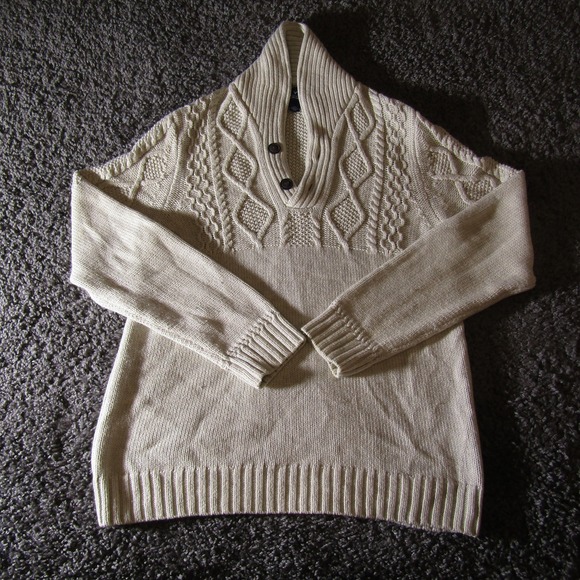 American Eagle Sweater Womens L Cable Knit Cowl Pullover Winter Outdoors Casual - Picture 2 of 6